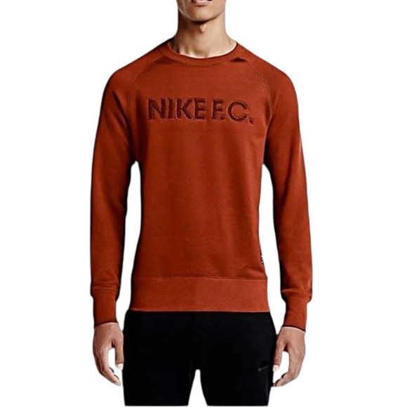 Nike Other - Nike F.C. AW77 1994 Long-Sleeve Crew Mens Sweatshirt. Burnt Orange Size S #1440